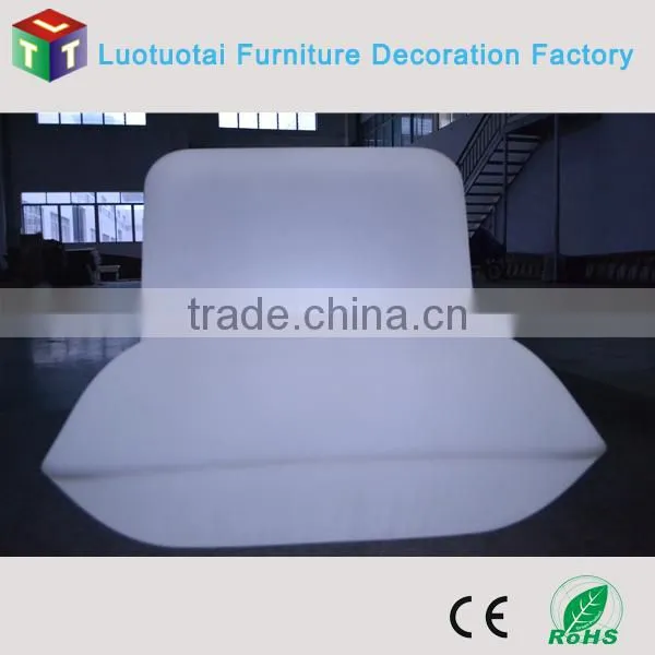 Beautiful color changing led L shape sofa with battery