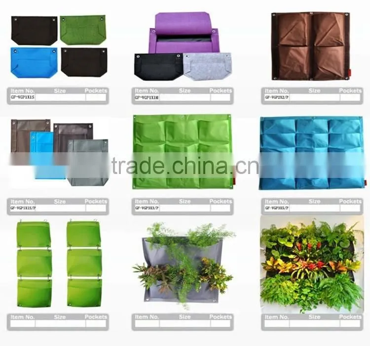 Promotional garden plater,colorful fabric vertical garden planter