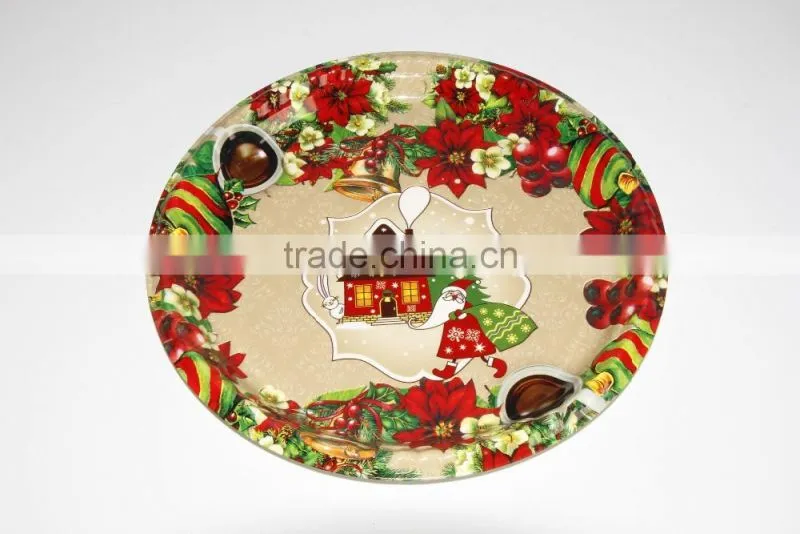 Wholesale Cheap Christmas round Plate