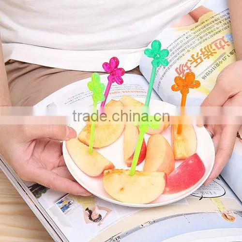 Supply creative trees flower plastic fruit fork