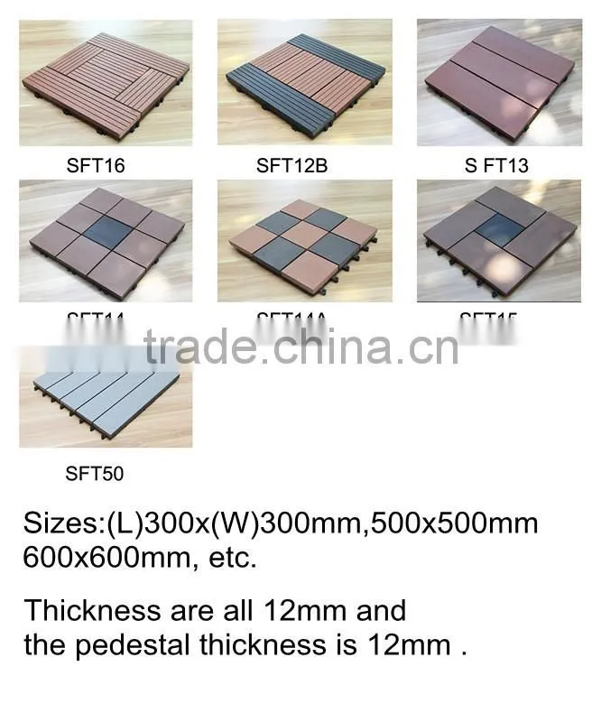 Zhejiang wpc decorative decking tiles