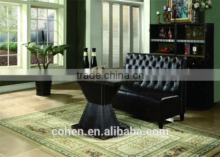 Factory direct sale Imported leather High density sponge restaurant sofa seat special for you