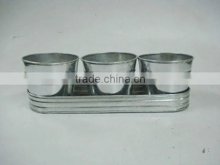 Stainless Steel Trio Planter, Steel Polished Window Planters