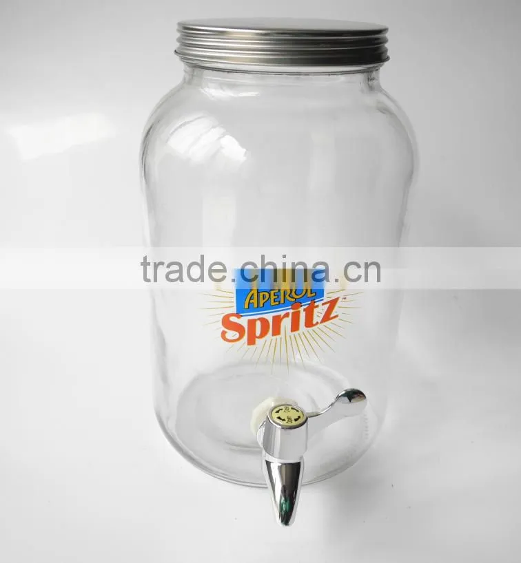 Nice Glass Orange Juice Dispenser Big Drinking 32 oz Storage Mason Jar
