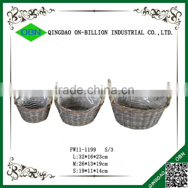 Trade assurance woven wicker basket flower pot