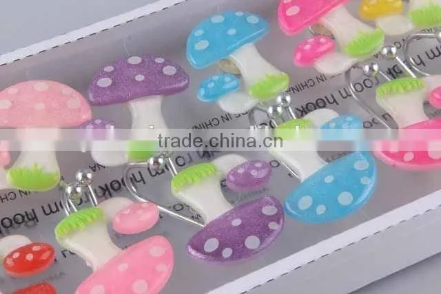 12PC Sucker type star shape /mushroom shape plastic hook