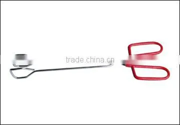 Food tong iron with chrome plate plastic coating