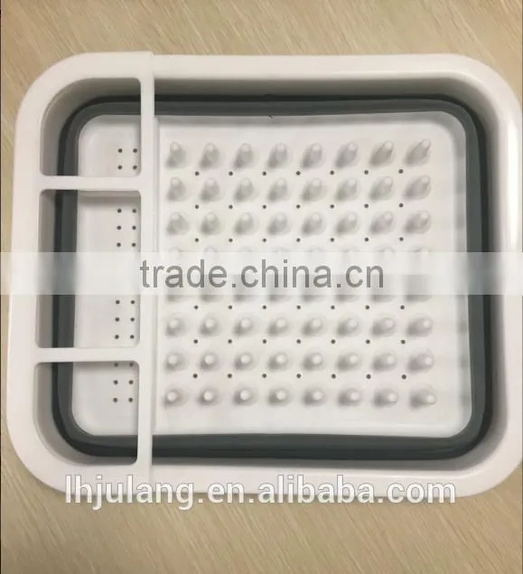 Plastic collapisble dish rack / plastic foldable dish rack of Kitchen