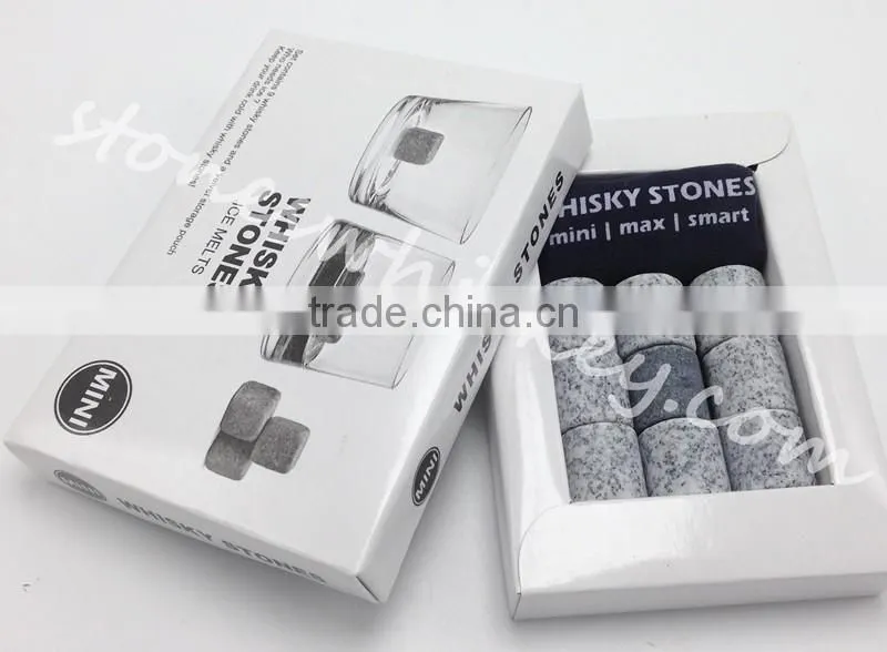 Natural stone gifts whiskey stones custom gift set for xmas