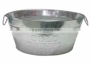 Tin ice bucket in red color