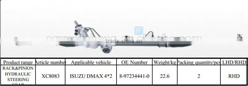 Power steering rack for suzuki steering rack 48580-65d51