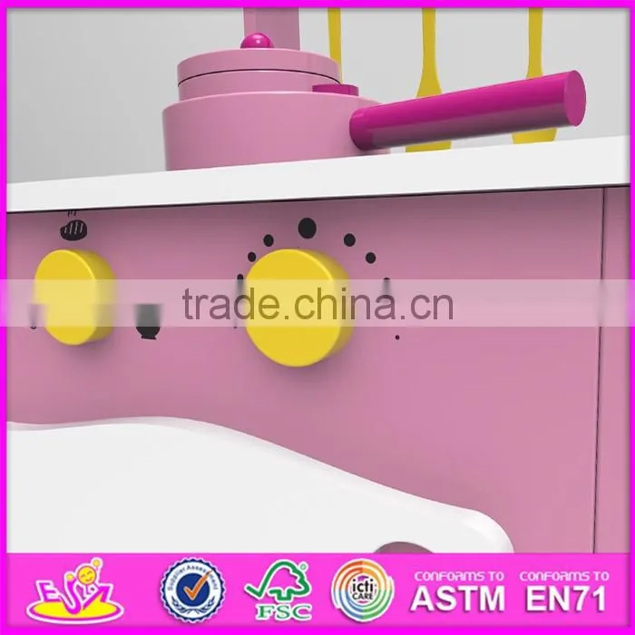 2016 new design preschool home play wooden girls kitchen set W10C251