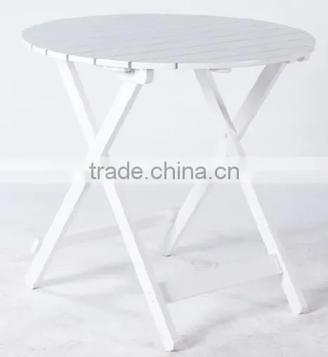 Fir Material Foldable Table White