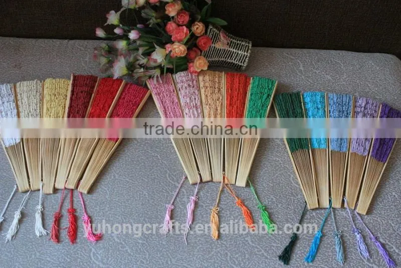 wholesale 27cm wedding purple lace wedding fans