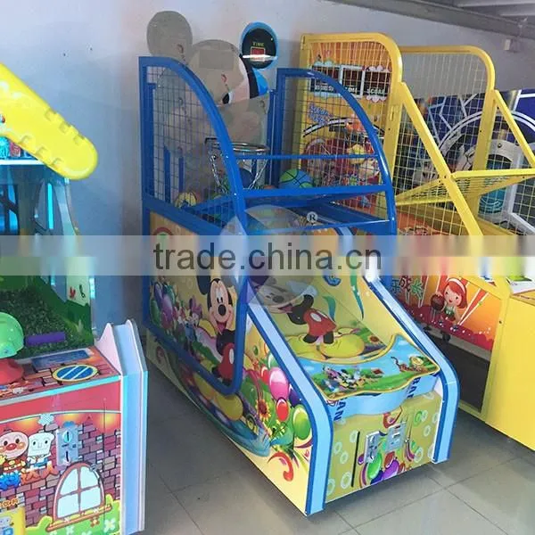 Kids arcade coin operated electronic small size for Childdren basketball game machine for sale