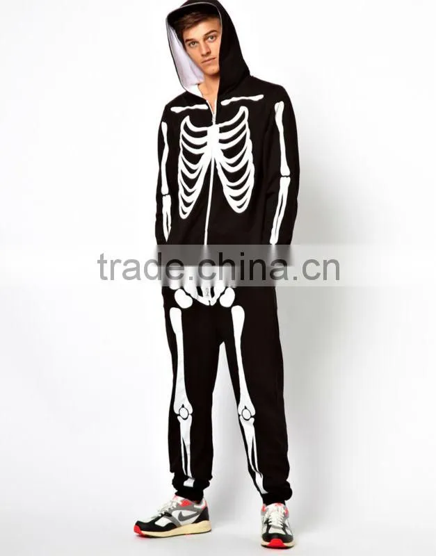 adult skeleton onesie cotton terrry