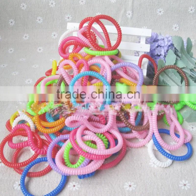 Transparent 5mm Telphone Line Hair Ring Rope Ponytail Holder