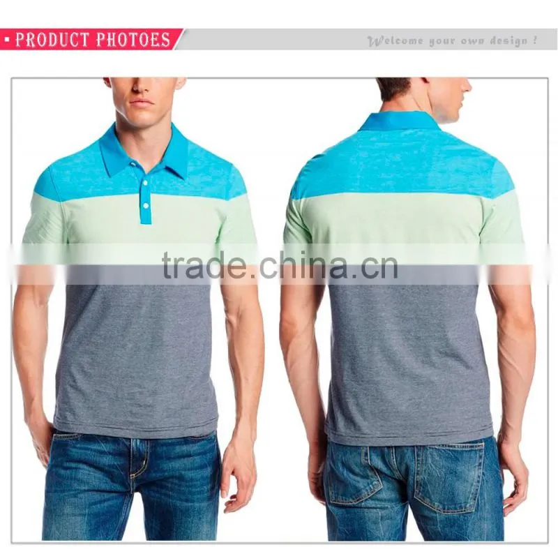 latest designs White Orange Black Striped Collar Tee Polo T-shirt for men