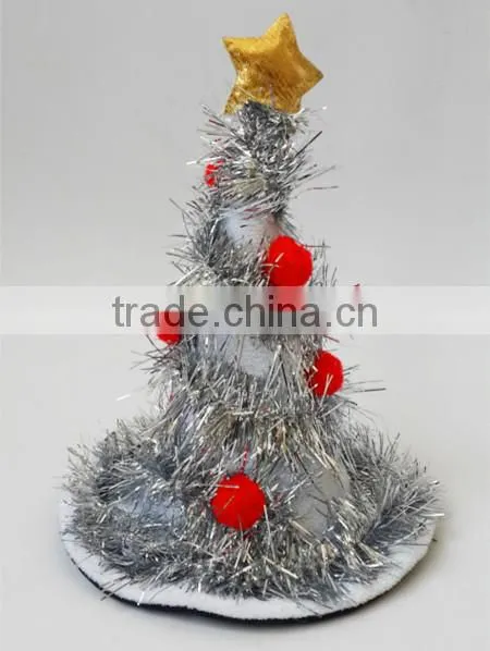factory sale green Christmas tree style pet top hats