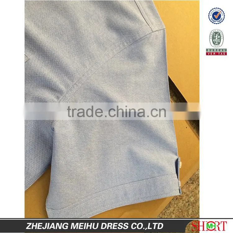 2016 Custom Men cotton button down collar oxford shirt , short sleeve dress shirt
