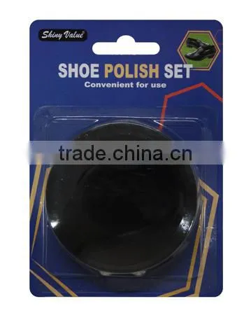80g waxed high gloss solid shoe polish tin case