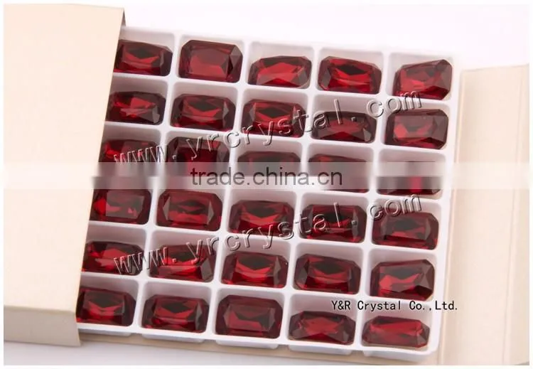 4627 Octagon Crystal 13*18mm Siam Color Stones Beads Foil Back Stones