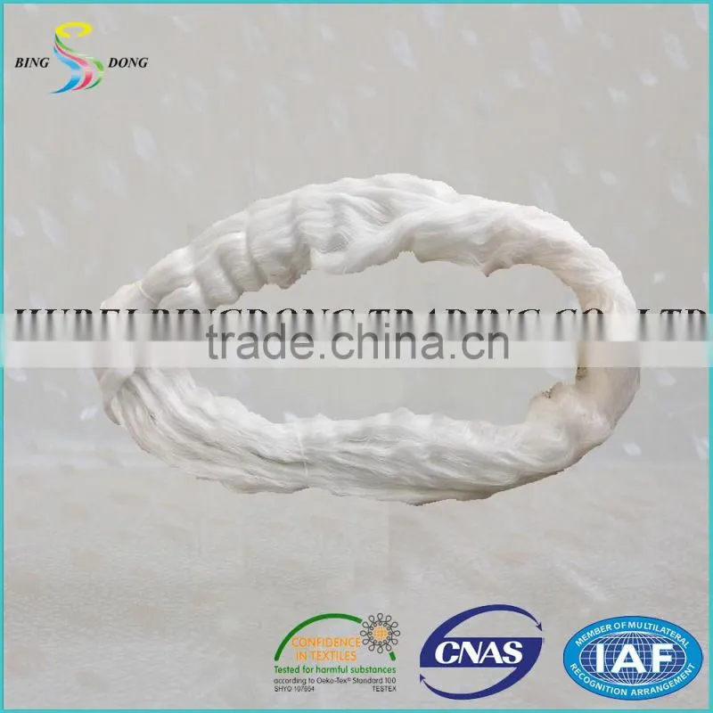 semi-dull 50s/3 100% polyester spun yarn in hanks