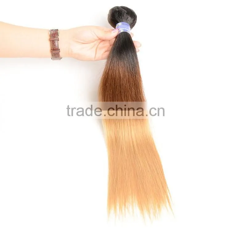1B/4/27 Peruvian Hair Weaves Wavy Blonde Silky Straight Ombre Hair Extension Peruvian Human Hair Bundles
