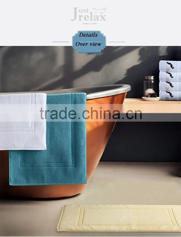 China supplier custom jacquard hotel bath mat sets