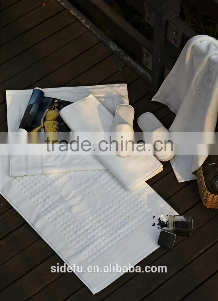 5-Star Hotel High Quality Non Slip Footprint Bath Mat Set