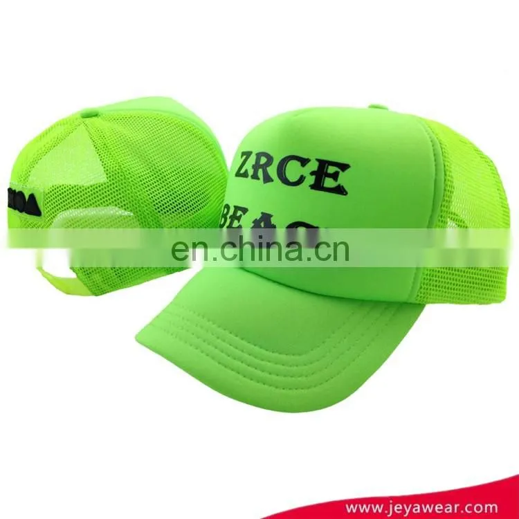 pre-curved bill trucker hat with logo printed