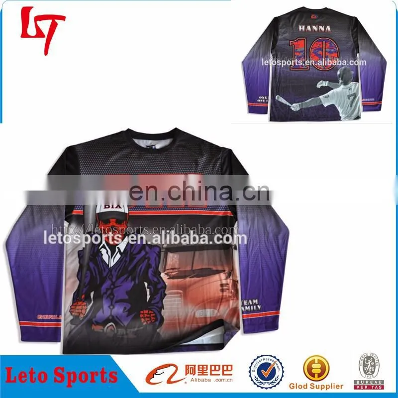 Sublimation Printing T-shirt Men's long sleeve custom wear long sleeve