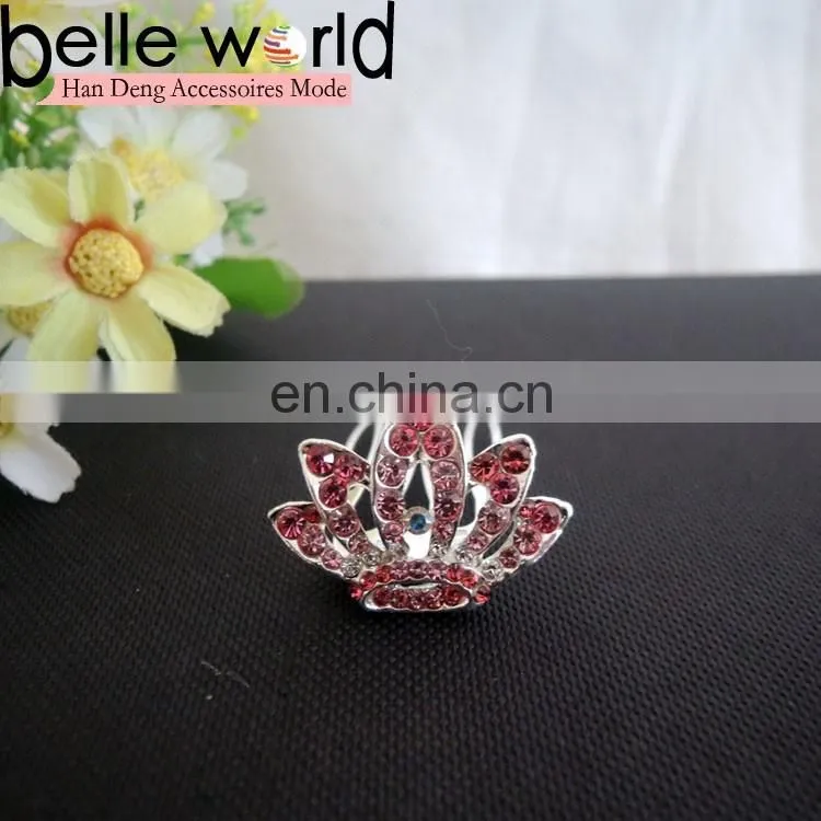 3 CM Mini Flower Rhinestone Hair Comb Clip