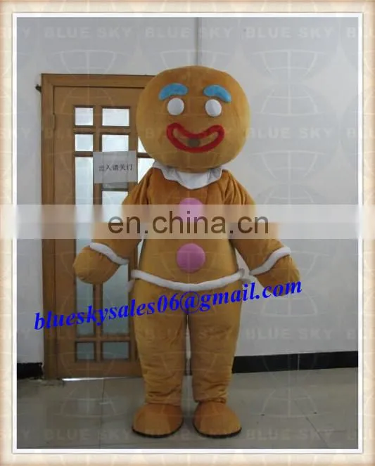 Adult Gingerbread Man Mascot Costume Biscuitmen Costume for sale