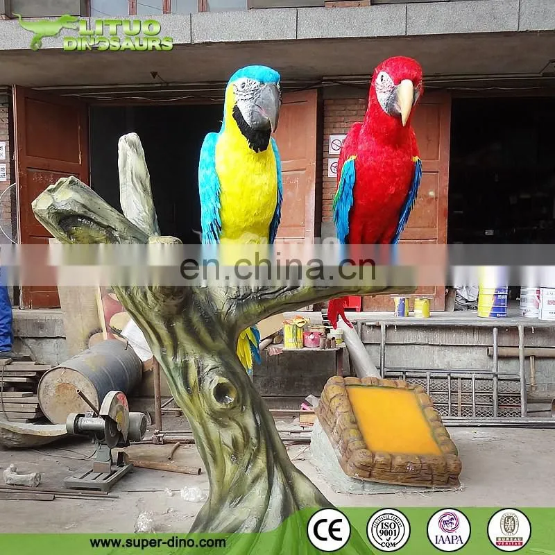 Theme Park Animatronic Life Size Realistic Parrot Birds For Sale