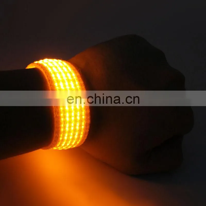 Hot sale flashing led wristbands led nylon wristband led light up wristband