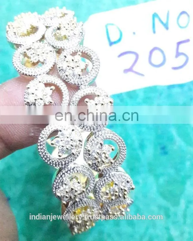 cz stone jewelry bangles exporter, bridal zircon bangle manufacturer