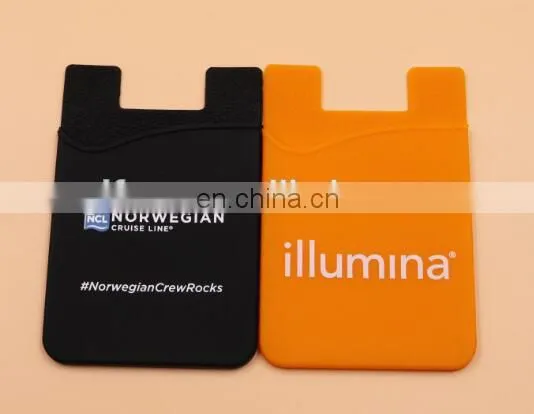 silicone cell phone credit card holder with sucker,silicone card holder with 3M sticker,pocket name card holder