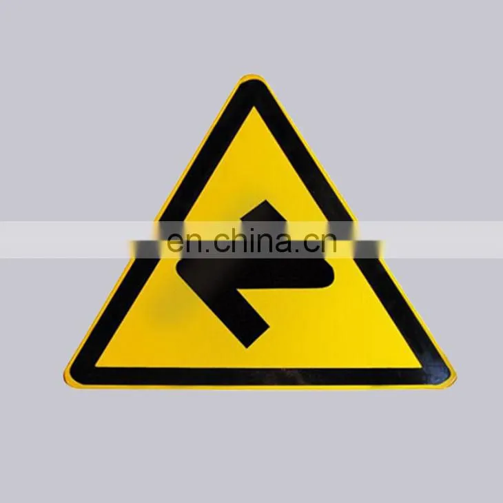 Wholesale Promotion Cheap Triangle Shape Custom Yellow Reflective Metal Safty Warning Sign