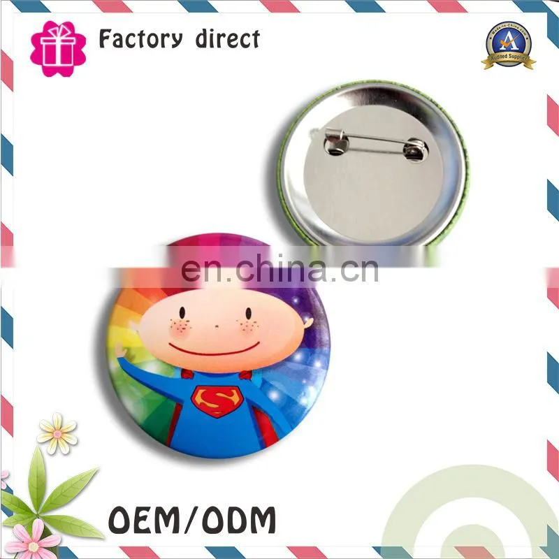 Promotional Custom Logo Cheap Round Plastic Badge In Each Opp Bag