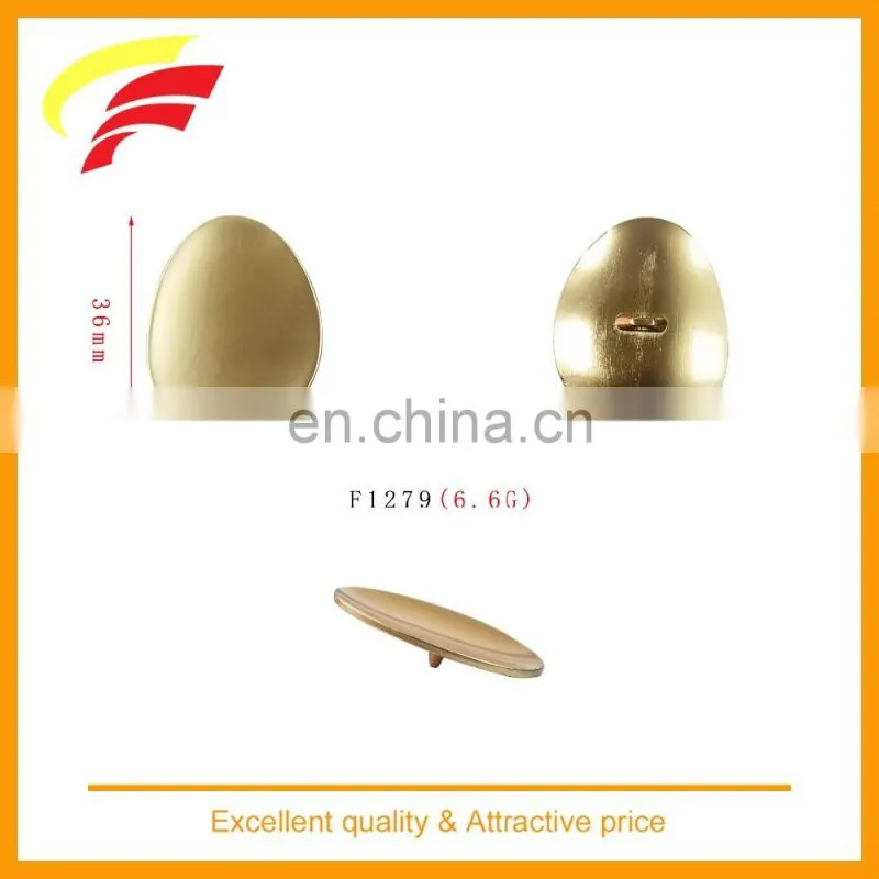 metal zinc alloy big oval egg shape sewing button for coat decoration