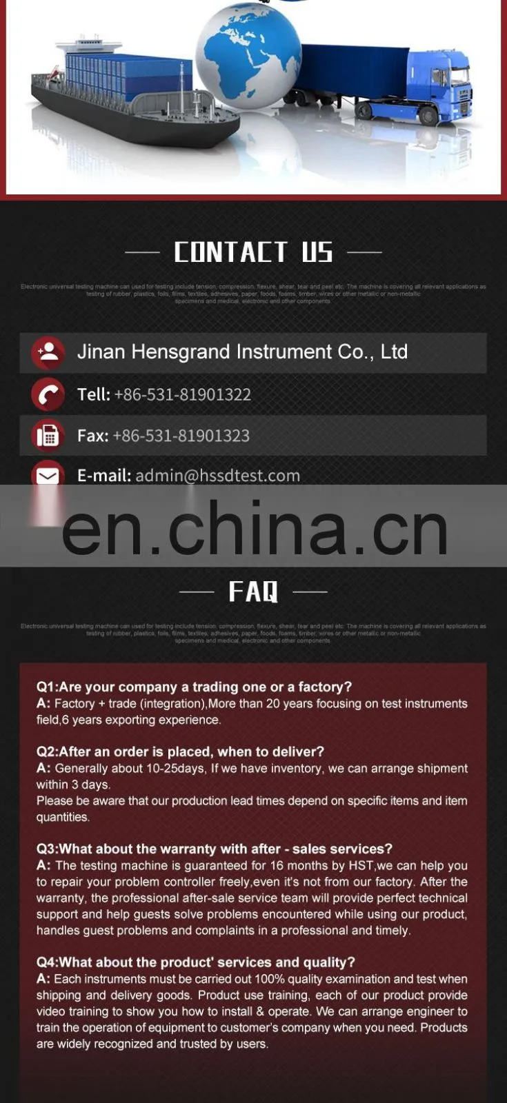 HST HENSGRAND Elastic cushion fatigue testing machine