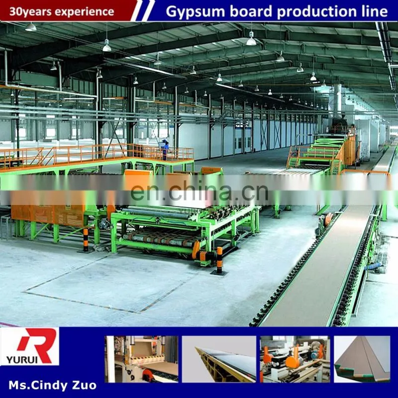 gypsum board production line with knauf technology save cost/Gypsum plaster board plant line(thermal oil drying/hot air drying)
