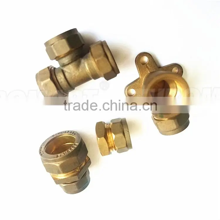 OEM high quality brass screw compression fittings for copper pipe