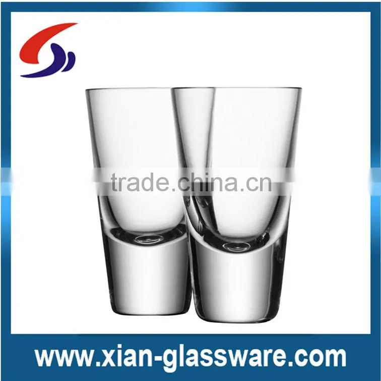 Promotional shot glasses wholesale/cheap clear thick bottom mini wine glass