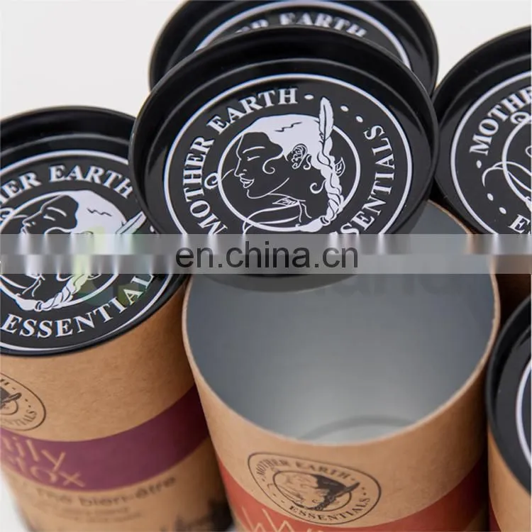 Custom Printing Brown Kraft Paper Cylinder Box for Packaging