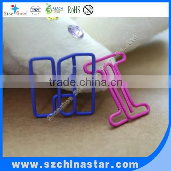 Beautiful shapes paper clip with tin box(D65*H30mm)