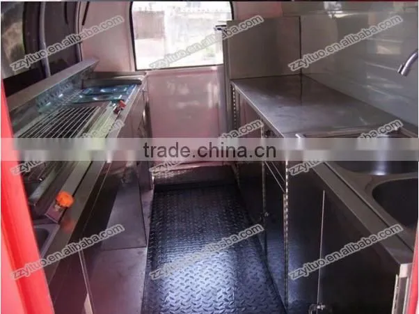 Two Wheels Street Mobile Customized Logo Semi-Trailer Food Truck| Mobile Fast Food Trailer| Food Cart Cooking Trailer