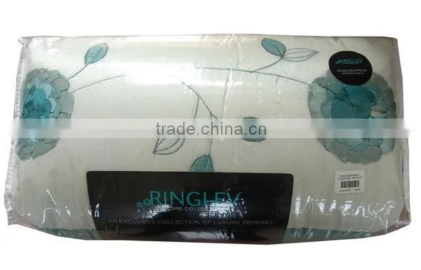 3D hotel satin bedspread set