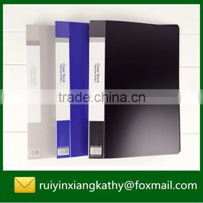 Business A4 clear excellent PP Display Book with elastic band